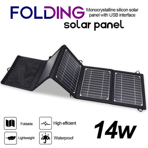 Upgraded 28W 21W 14W Portable Solar Panel Charger Double USB 5V 18V DC Camping-PA00092-Veeddydropshipping