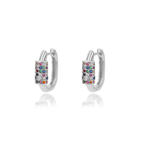 Stainless Steel Square Earrings For Women  Cubic Zirconic -JW01434-Veeddydropshipping