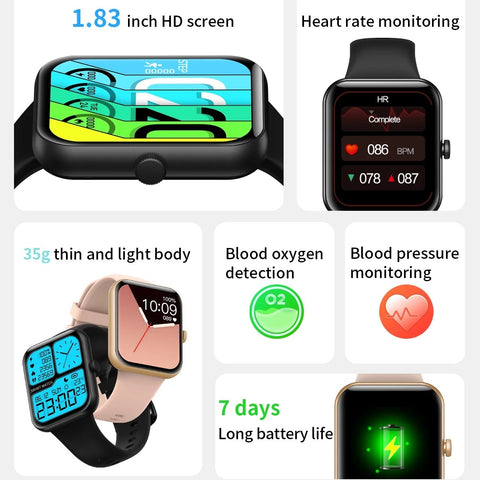 Smartwatch Waterproof Sport Watch Custom Dials  Men -JW00841-Veeddydropshipping