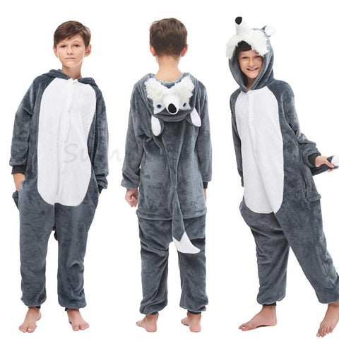 Animal Wolf Lion Licorne Onesie Kids Costume Jumpsuit Kigurumi-TB01058-Veeddydropshipping