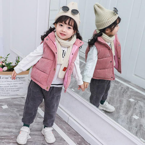 Children Vests Girls Boys Kids Corduroy Jackets-Veeddydropshipping