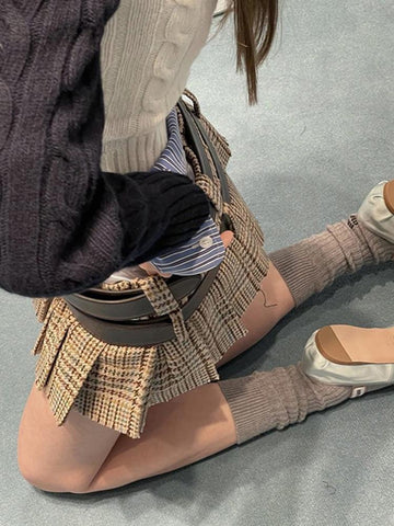 Women Streetwear Pleated Skirt Korean Fashion-WF00373-Veeddydropshipping