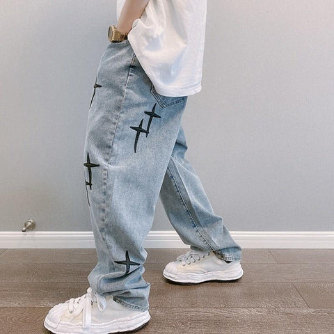 Korean Fashion Baggy Jeans Hip Hop Loose Wide-leg-MF00567-Veeddydropshipping