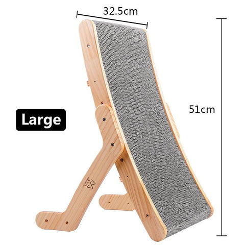 Wooden Cat Scratcher Scraper Detachable Lounge Bed-HA01411-Veeddydropshipping
