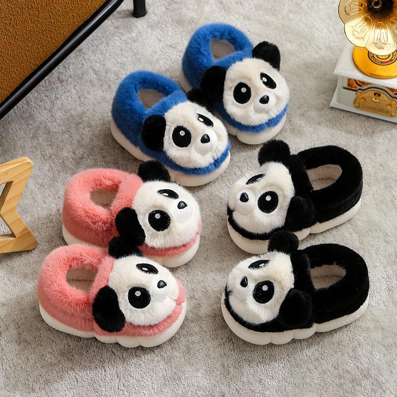 Winter Indoor Panda Children Slippers Flat Furry Home Cartoon Women-TB00744-Veeddydropshipping