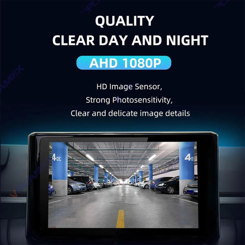1080p HD Car Rear View Camera 2-pin Waterproof Night Vision Fish Eye-AM00706-Veeddydropshipping