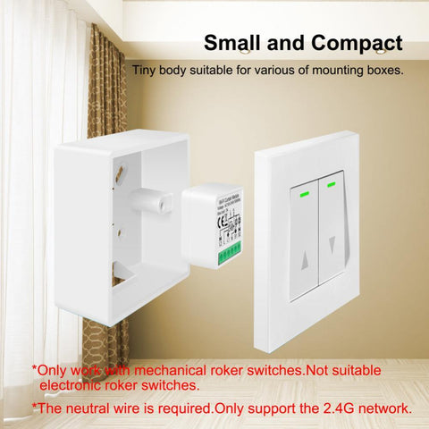 Tuya Zigbee Mini Roller Shutter Electric Motor Switch Wireless Remote-TI01066-Veeddydropshipping