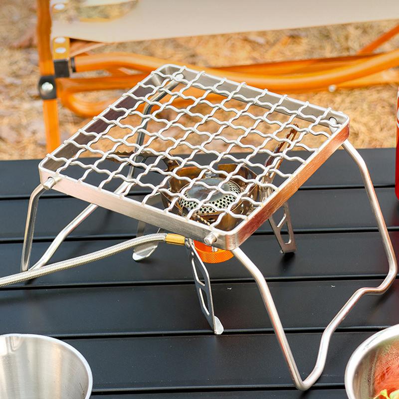 Grill Portable Stainless Steel Camping Grill Grate Gas Stove Stand-OS01297-Veeddydropshipping