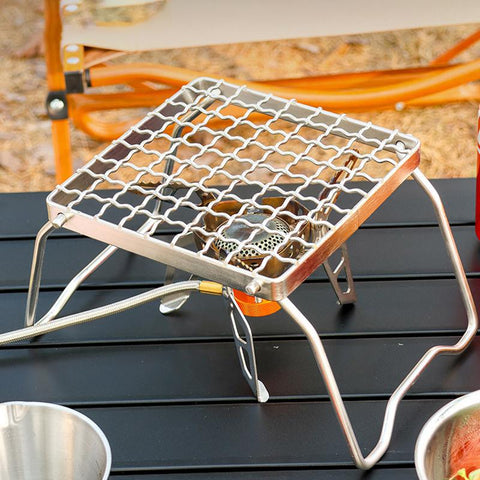 Grill Portable Stainless Steel Camping Grill Grate Gas Stove Stand-OS01297-Veeddydropshipping