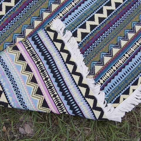 Camping Picnic Tapestry with Tassels-HA00573-Veeddydropshipping