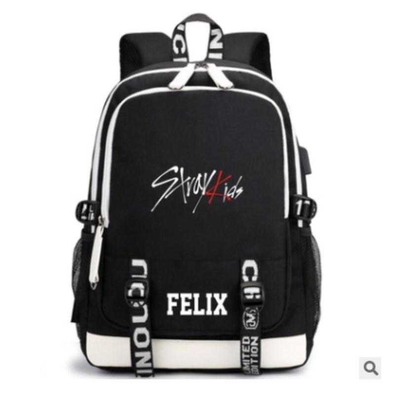 Kpop Stray Kids Waterproof Schoolbag USB Laptop Backpack-BS00301-Veeddydropshipping