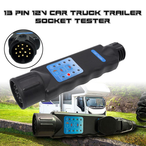 12V 7 13 Pin Trailer Tester Towing Vehicle Light Plug Socket Wiring Test-AM00280-Veeddydropshipping