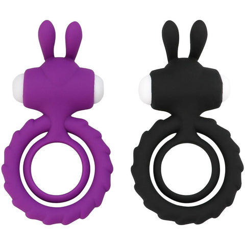 Soft Silicone Dual Vibrating Cock Ring Dick Penis Ring Cockring Adult Sex Toys -BH01332-Veeddydropshipping