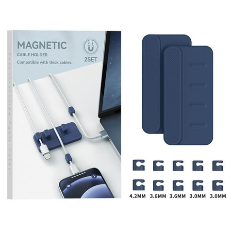 Silicone Magnetic Organizer Wire Organizer Office Desktop Organizer Usb Cable Winder Cable-PA00876-Veeddydropshipping