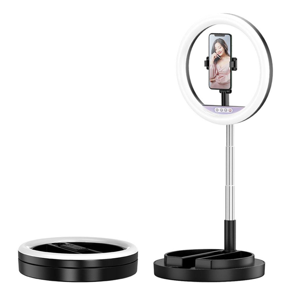 LED Ring Light with Base Portable Phone Holder Stand Selfie Vlog Live Studio-PA00812-Veeddydropshipping