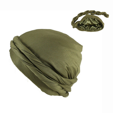 Halo Head Wrap Solid Cotton Turban Bonnet-MF00951-Veeddydropshipping