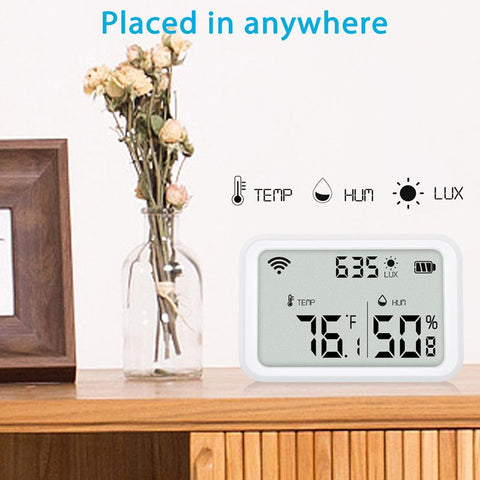 Tuya WIFI Zigbee Temperature Humidity Sensor Indoor Luminance Sensor-TI01050-Veeddydropshipping