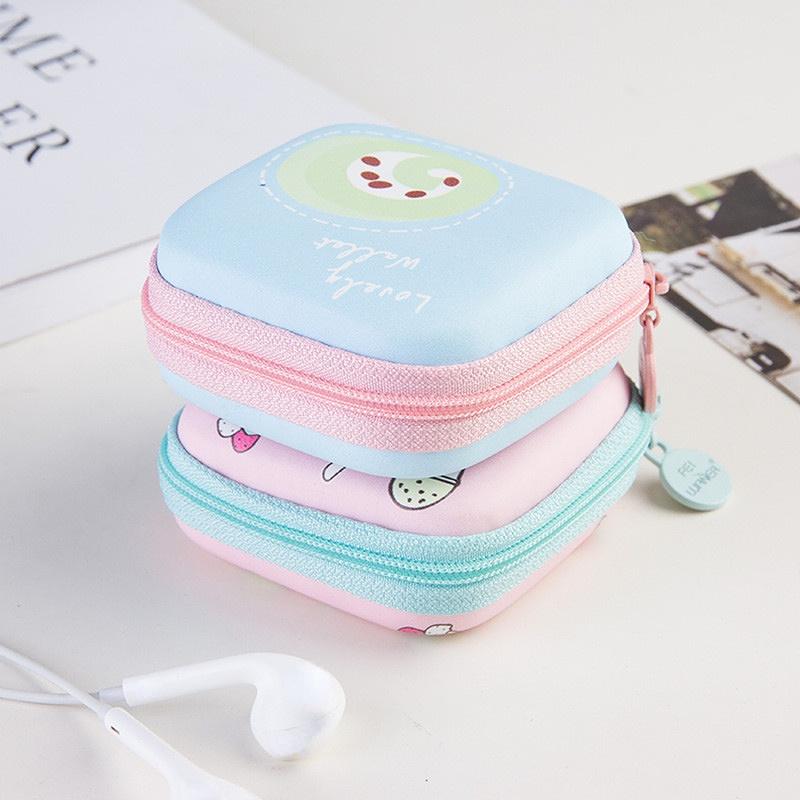 Portable Mini Color Cute Girl Cosmetics Jewelry Key Coin Purse Round Zipper Wallet-PA00925-Veeddydropshipping