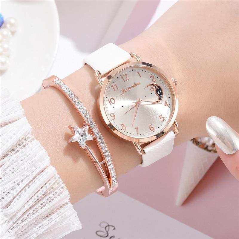 Women Fashion White Watch Quartz Wristwatches Clock-JW00953-Veeddydropshipping