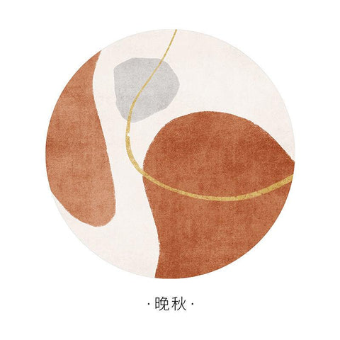 Modern Light Round Carpet Lounge Bedroom Mat-HA00551-Veeddydropshipping