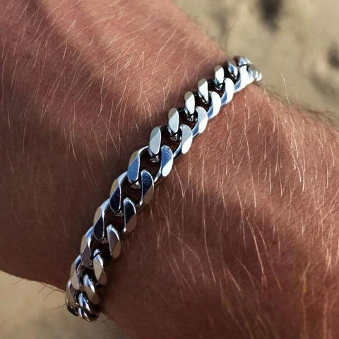 Chunky Miami Curb Chain Bracelet Stainless Steel Cuban -JW00256-Veeddydropshipping