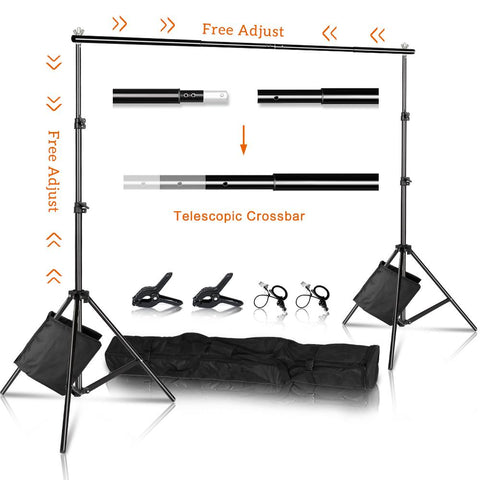 Photo Video Studio Backdrop Background Stand Photography Muslin Backgrounds -CE00326-Veeddydropshipping