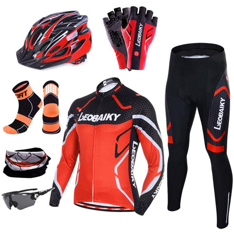 High Quality Pro Bicycle Jersey Long Sleeves Set Men Bike Clothing Mtb Cycle Wear -OS00974-Veeddydropshipping