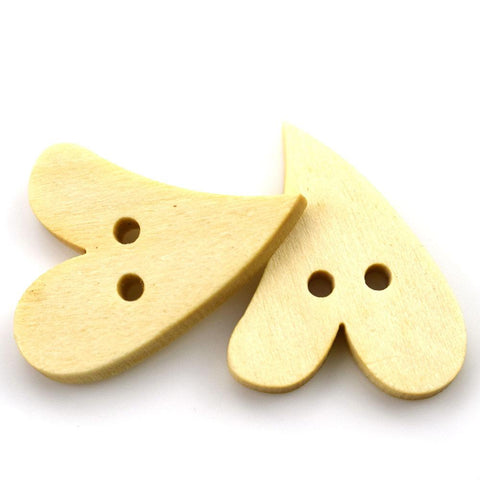 Wooden Buttons Heart Shape Sewing Accessories-HA00163-Veeddydropshipping