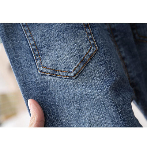 Fashion Cartoon Kids Clothes Boys Elastic Jeans Pants Baby Toddler Girl-TB01250-Veeddydropshipping