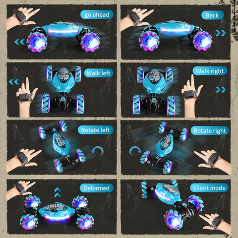 RC Car 4x4 Remote Control Cart Stunt Gesture Sensing 1/12 RC Drift Car With LED-TB01440-Veeddydropshipping