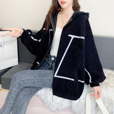 Winter Coat for Women Korean Style Loose Faux Mink Jacket-Veeddydropshipping