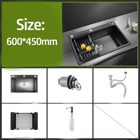 Wash Basin Single Sink Kitchen Sinks-TI00631-Veeddydropshipping