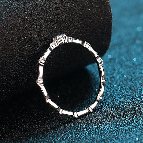 Ring for Women Jewely Sterling Sliver 18k White Gold Plated-Sterling Silver -JW00020-Veeddydropshipping