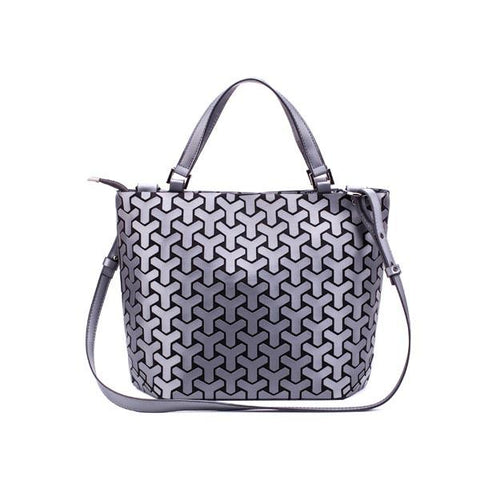 Holographic reflective geometric bags for women Quilted Shoulder-BS00155-Veeddydropshipping