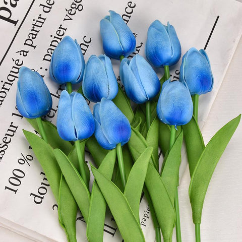 Tulips Artificial Flowers Real Touch Flower Bouquet Tulips-HA00644-Veeddydropshipping