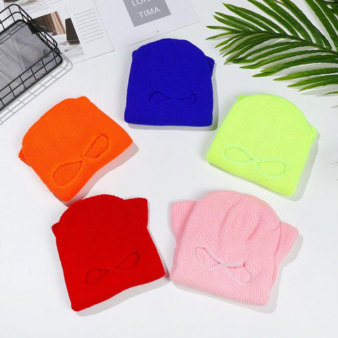 New Full Face Cover Mask Two 2 Hole Balaclava Knit Hat Army Tactical CS Winter -OS01166-Veeddydropshipping