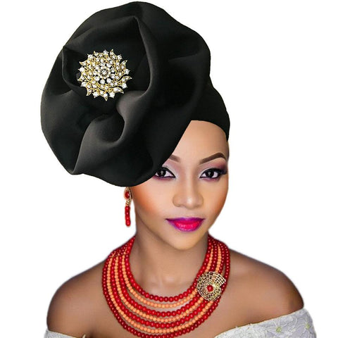 African Headite Nigerian Wedding Cap-WF01526-Veeddydropshipping