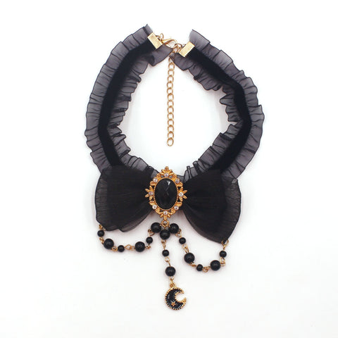 Women Bow Tie Necklace Korean-WF01210-Veeddydropshipping