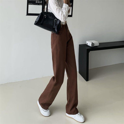 Women High Waist Loose Wide Leg Pants-WF00362-Veeddydropshipping