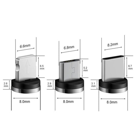 Portable Magnetic Plug Box Adapter Metal Storage Container for iPhone Micro USB Type C-PA00934-Veeddydropshipping
