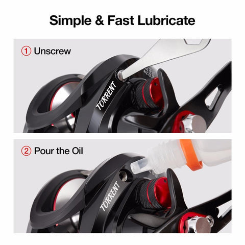 Torrent Fishing Reel 8.1kg Carbon Drag 7.1:1 5.3:1 Gear Ratio 6 Bearings Magnetic Brake -OS00434-Veeddydropshipping