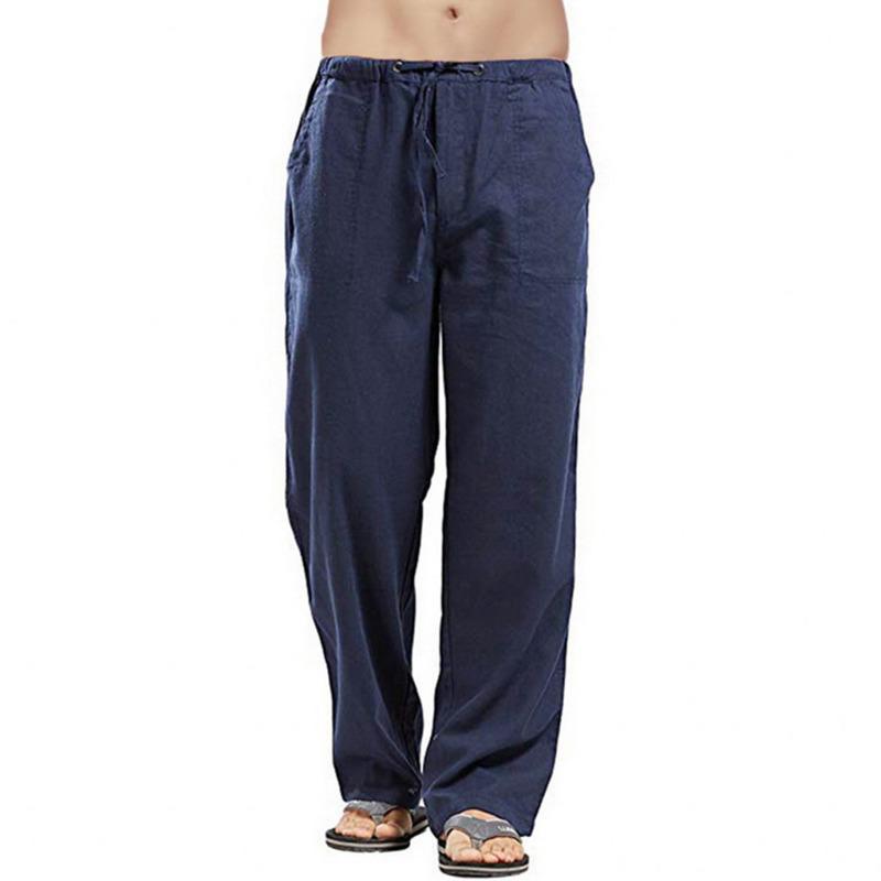 Spring Summer Men Cotton Linen Pants Fashion-Veeddydropshipping