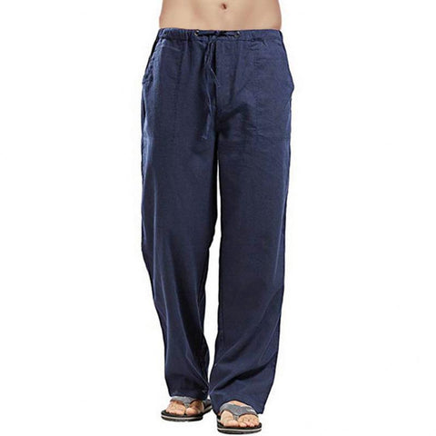 Spring Summer Men Cotton Linen Pants Fashion-Veeddydropshipping