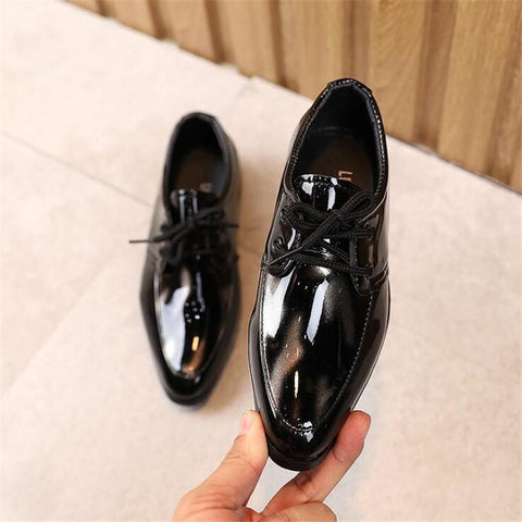 New Children Leather Shoes  Black Boys Dress Shoes Kids-TB00144-Veeddydropshipping