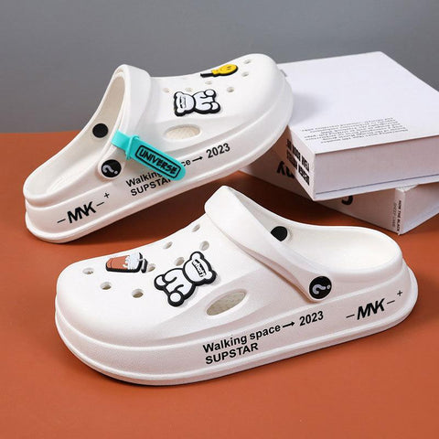 Women Clogs Home Flat Platform Slippers Beach Garden Shoes-BS01464-Veeddydropshipping