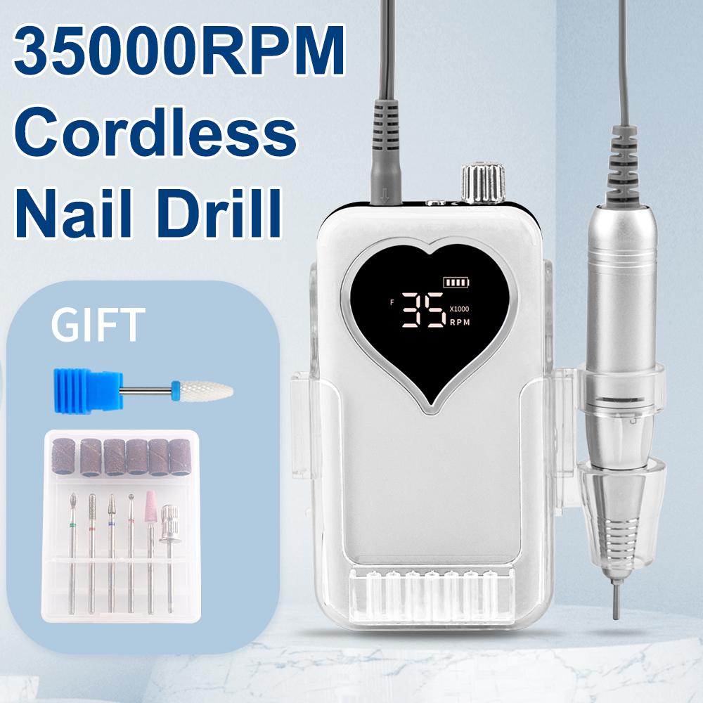 Rechargeable Desktop Base Manicure Electric Machine Nail File-BH01021-Veeddydropshipping
