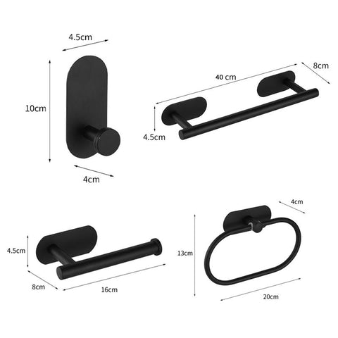 No Punching Stainless Steel Self-adhesive Towel Bar-HA01038-Veeddydropshipping