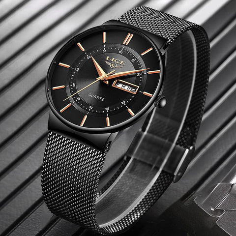 Luxury Waterproof Date Clock Male Steel Quartz Watch -JW00689-Veeddydropshipping