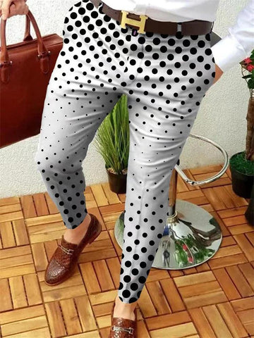 suit pants zipper casual pants retro pattern printing straight-MF00375-Veeddydropshipping