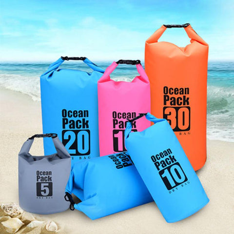 PVC Waterproof Bag 5L 10L 20L Outdoor Swimming Bag Diving Compression Storage  -OS00082-Veeddydropshipping